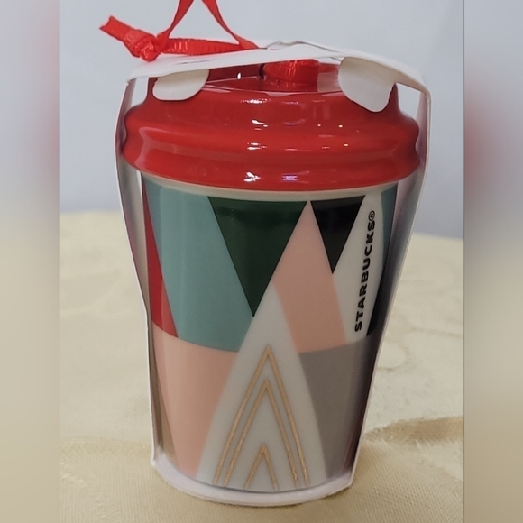 Starbucks 2017 Ceramic Christmas Ornament Modern Trees - Collectors Piece - Picture 3 of 7